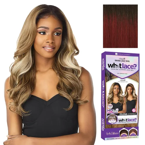 Miniatura 17 de Sensationnel What Lace Pelucas 13X6 - Zelena Frontal de Encaje Atado a Mano Sin Pegamento Sintético con Densidad Natural Línea de Cabello 2 MARRÓN