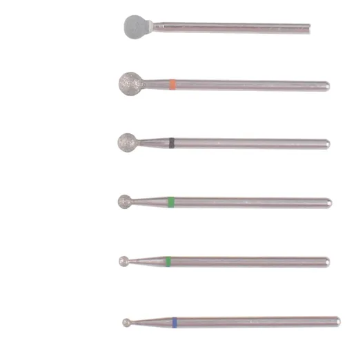 Miniatura 4 de Brocas de uñas limpias para cutículas en forma de bola, 6 piezas para preparación de uñas Broca de uñas de piedra de diamante para manicura