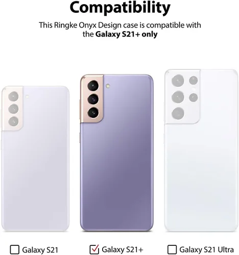 Miniatura 2 de Ringke Onyx Design - Funda compatible con Galaxy S21 Plus, TPU resistente y duradero, a prueba de golpes, con parte trasera de serigrafía, graffiti