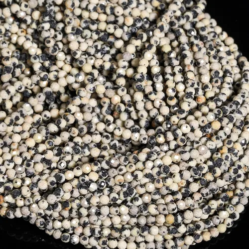Miniatura 36 de 180 piezas 2mm Cuentas de piedras preciosas de turquesa africana natural facetada redonda suelta para hacer joyas