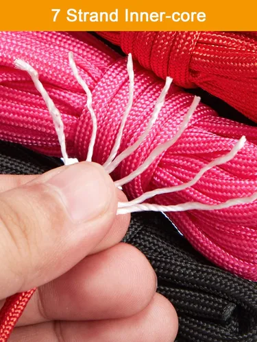 Miniatura 5 de 24 piezas de cuerda de paracaídas de 10 pies 550 multifunción, cuerda de paracaídas, kit de cuerda para hacer manualidades, para cordones, llavero