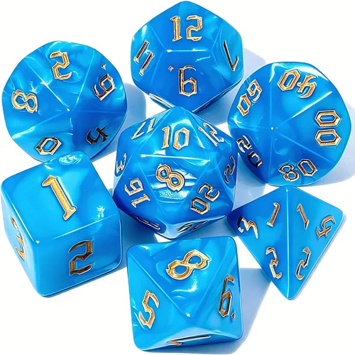 Miniatura 37 de CiaraQ DND - Juego de dados poliédricos con bolsa de dados para juegos de rol de Calabozos y Dragones RPG MTG (fuente negra y blanca)