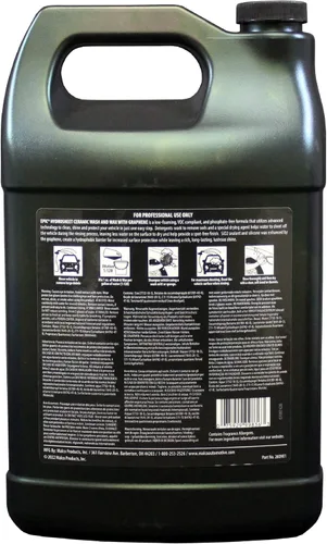 Miniatura 2 de Malco Epic Hydrosheet - Lavado y cera de cerámica con grafeno/limpia, brilla y protege tu vehículo en un solo paso/1 galón (260901)