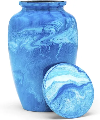 Eternal Harmony Urna grande para cenizas, urna de cremación masculina y femenina para cenizas humanas con acabados elegantes, sello seguro y bolsa