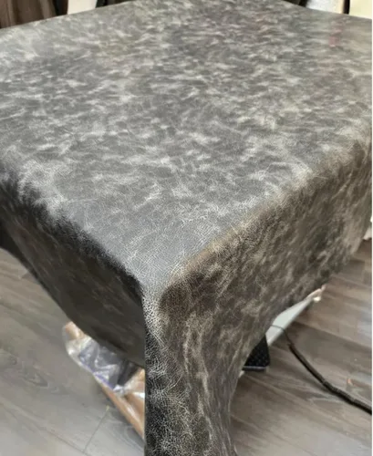 Miniatura 3 de NAT Leathers Gris 2 tonos tumblegrain suave piel sintética vegana PU {aprobado por Peta Vegano} 1 yarda