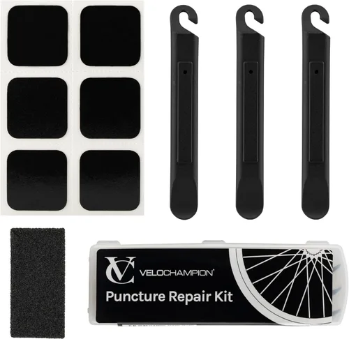 Miniatura 9 de VeloChampion Puncture Repair Kit Self-Adhesive Bike Tyre Patches for Road, MTB, BMX, Ebike Travel Size Bicycle Puncture Repair Kit 6, 10 or 40