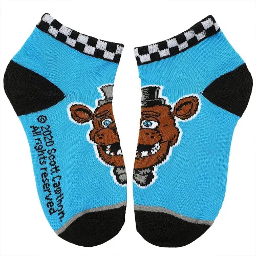 Miniatura 5 de Five Nights at Freddys Horror Video Game Youth Paquete de 5 calcetines tobilleros, Multi colorido