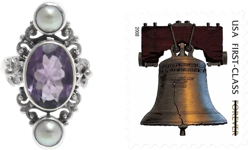 Miniatura 2 de NOVICA Anillo artesanal de amatista de perlas de agua dulce cultivadas a mano .925 plata de ley 925, piedra natal floral de Indonesia con piedra