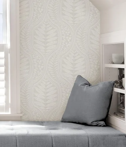 Miniatura 5 de Scott Living Papel tapiz de papel tapiz gris de foliato