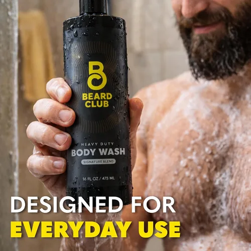 Miniatura 5 de The Beard Club Gel de ducha resistente para hombre con limpieza exfoliante, espuma rica y aroma característico, gel de baño para hombre