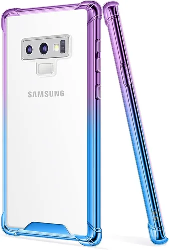 Miniatura 9 de Funda para Galaxy Note 9, funda transparente con bonito degradado para teléfono, TPU reforzado, parte trasera de policarbonato duro, funda