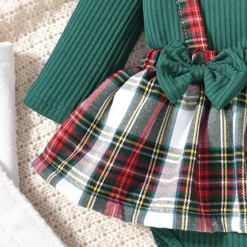 Miniatura 15 de Unutiylo Ropa de bebé recién nacida prematura con tirantes, traje de otoño e invierno, traje de manga larga con volantes