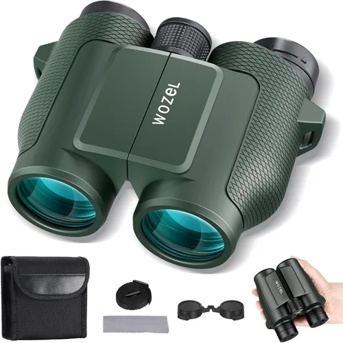 WOZEL - Binoculares compactos de 15 x 32 pulgadas para adultos y niños, binoculares pequeños de alta potencia para observación de aves, caza,