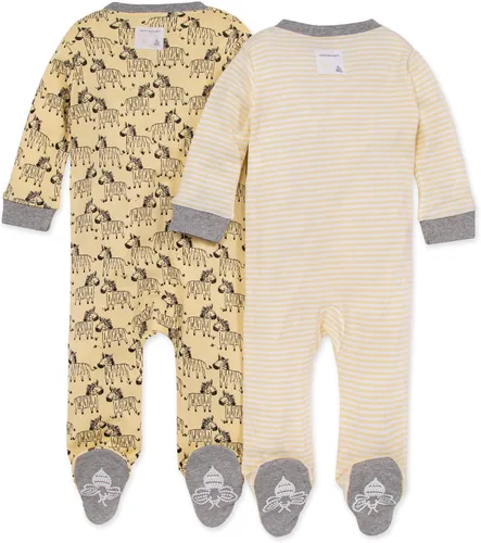 Miniatura 2 de Burts Bees Baby - Pijama de una pieza enterizo de bebé de 100 algodón orgánico con cremallera frontal para dormir