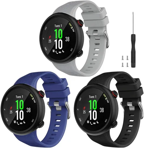 Miniatura 13 de Compatible con Garmin Forerunner 45, correa de repuesto deportiva de silicona suave, pulsera de fitness para Garmin Forerunner 45 Smartwatch
