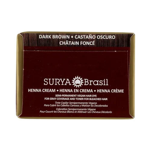 Miniatura 7 de Surya Brasil Productos Crema de Henna, Marrón Oscuro, 2.37 fl.oz