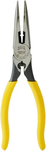 Miniatura 5 de Klein Tools D203-8NCR Pinza de punta larga con corte lateral para pelar/engarrotar, endurecida por inducción y más pesada para mayor potencia