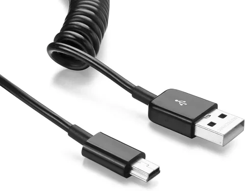 Miniatura 2 de Cable de expansión USB 2.0 en espiral de 10 a 105 pulgadas, tipo A macho a mini B, cable USB largo en espiral estándar, flexible, largo
