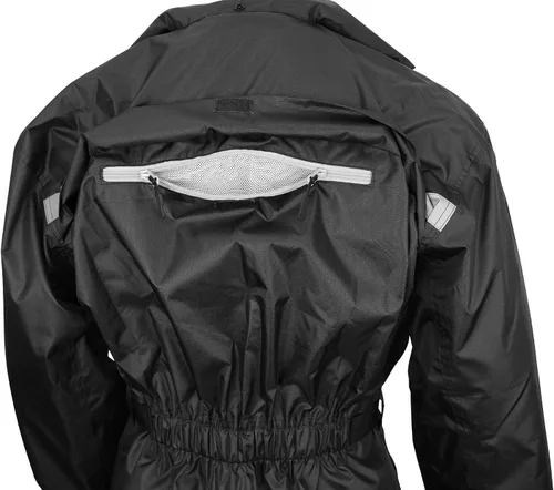 Miniatura 8 de Nelson Rigg Solo Storm - Chaqueta de lluvia, impermeable, transpirable y plegable (negro, talla S)