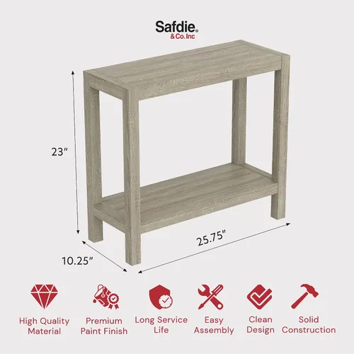 Miniatura 2 de Safdie & Co - Mesa de entrada de granja color gris pardo oscuro, mesas de consola para entrada, uso como mesa de entrada, escritorio de pasillo