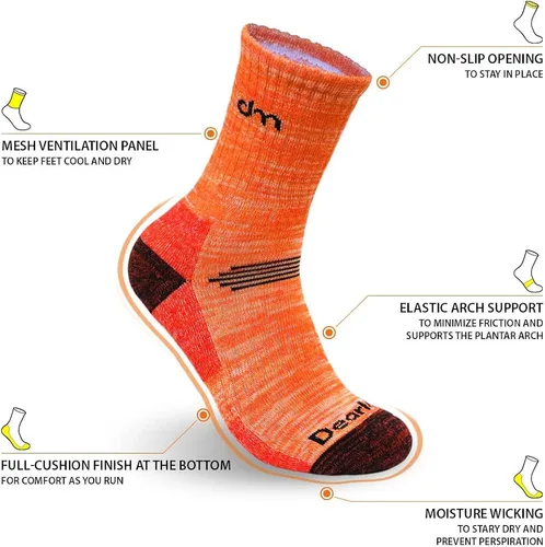 Miniatura 3 de DEARMY Calcetines deportivos de senderismo para mujereshombres, los mejores regaloscalcetines deportivos acolchados que absorben la humedad (5 pares)