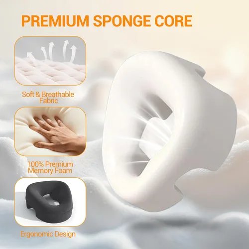 Miniatura 2 de Almohada de masaje facial para cama, almohada de masaje en mesa de masaje, almohadas perforantes, almohada para dormir, cuna facial después