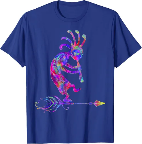 Miniatura 25 de Native American Kokopelli With Feather 2 - Camiseta Fan Fun, Negro, S