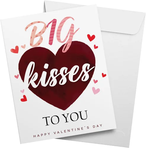 Miniatura 13 de Tarjetas de felicitación y sobres grandes para el día de San Valentín "A Big Hug" – 8.5 x 11 pulgadas, tarjeta de San Valentín de tamaño grande