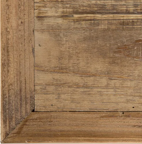 Miniatura 7 de Kate and Laurel Wyldwood Country - Mesa consola francesa de madera maciza, patas rústicas/blancas, parte superior de madera natural Marrón