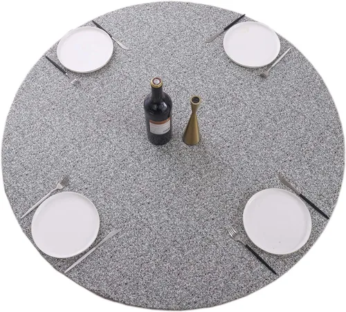 Miniatura 30 de Walrus Mantel redondo de vinilo ajustable con respaldo de franela, diseño de borde elástico, cubierta de mesa impermeable, a prueba de aceite