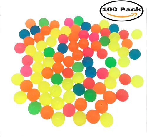 Miniatura 2 de Mydio Paquete de 100 bolas rebotantes, colores surtidos, bolas de rebote de color sólido para jugar y premiar a los niños