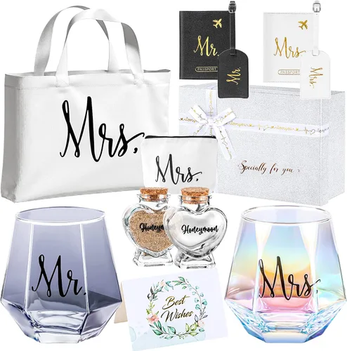 Caja de compromiso de boda para parejas, matrimonio recién casado, señor y señora, día de San Valentín, artículos esenciales para luna de miel,
