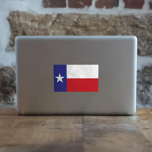 Miniatura 4 de Paquete de 2 calcomanías de la bandera del estado de Texas, 5 x 3 pulgadas, vinilo de alta calidad PD349