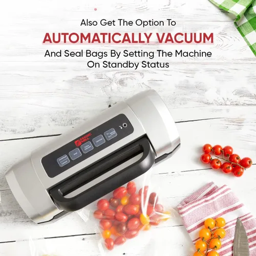Miniatura 4 de Magic Mill Máquina selladora al vacío de alimentos Mango patentado de fácil cierre para selladores de carne manuales y automáticos, sellado