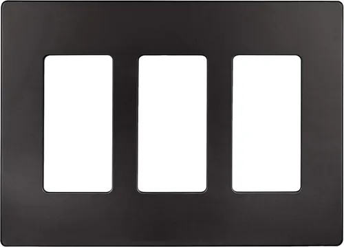 Miniatura 34 de ENERLITES Placas de pared decorativas sin tornillos, cubiertas de tomacorrientes seguras para niños, tamaño de 4 posiciones, 4.68" H x 8.30" L, Negro