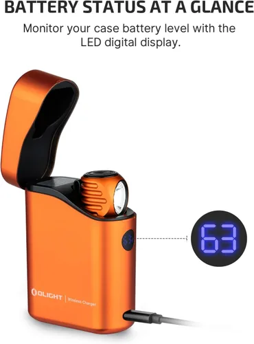 Miniatura 7 de OLIGHT Perun 3 Mini Faro Premium de 1250 Lúmenes Linterna con Caja de Carga Tipo C, Faro Recargable con Opción de Luz Roja, Perfecto para Trabajar