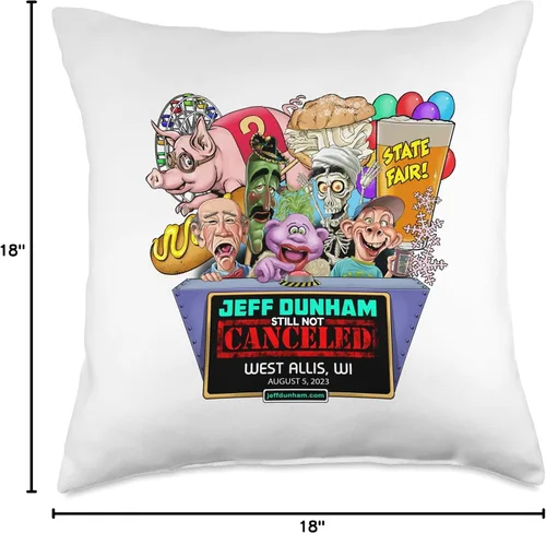 Miniatura 4 de JEFF DUNHAM West Allis, WI (2023) - Almohada de 18 x 18 pulgadas, multicolor
