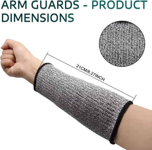 BLMHTWO 2 pares de mangas para antebrazo, mangas resistentes a cortes para hombres y mujeres, protectores de brazo para piel fina, resistentes a