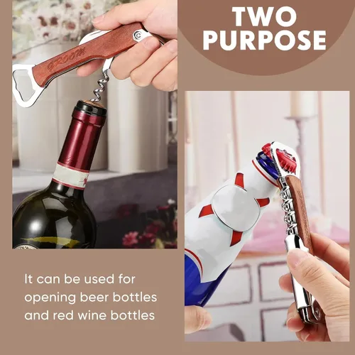Miniatura 5 de Juego de 8 abrebotellas para padrinos de boda, sacacorchos y 4 en 1 multiherramienta para padrinos de boda, regalos para padrinos de boda, regalo