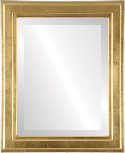 Miniatura 30 de OVALCREST Espejo de pared biselado rectangular para decoración del hogar, estilo Wright - Oro champán - Dimensiones exteriores de 16 x 20 pulgadas