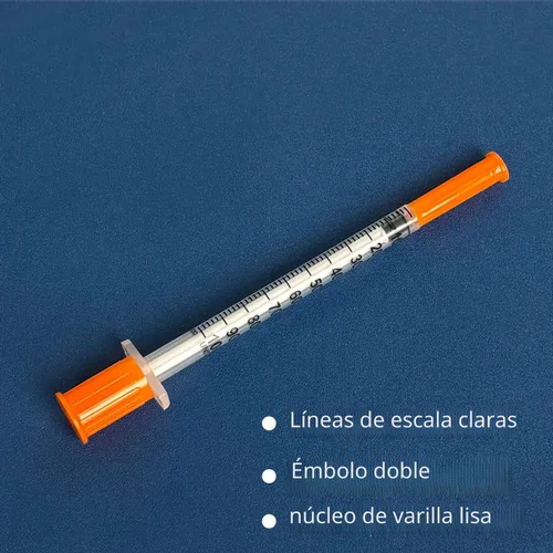 Miniatura 4 de U-100 Jeringa de 1mL con agujas de 30G de 1/2 pulgada, paquete individual de 100