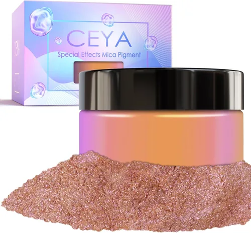 Miniatura 21 de Ceya Polvo de mica camaleón, 1.8 onzas/1.76 oz de polvo cromado Midnight Dream Chrome, pigmento de cambio de color con efecto nacarado de grado
