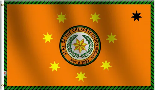 Miniatura 6 de Bandera de pueblo nativo americano Triba Abenaki de 3 x 5 pies, grande, tela de seda suave 100D para interiores y exteriores, 36 x 60 pulgadas