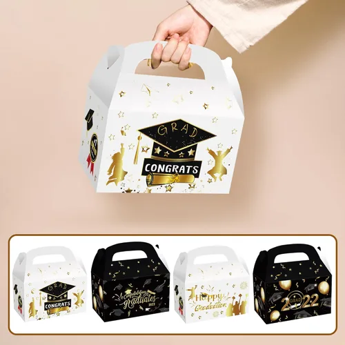 Miniatura 6 de Cajas de regalo de graduación 2022 – Paquete de 12 Caja de tarjetas de graduación 2022 Decoraciones de fiesta de graduación 2022 negro y dorado