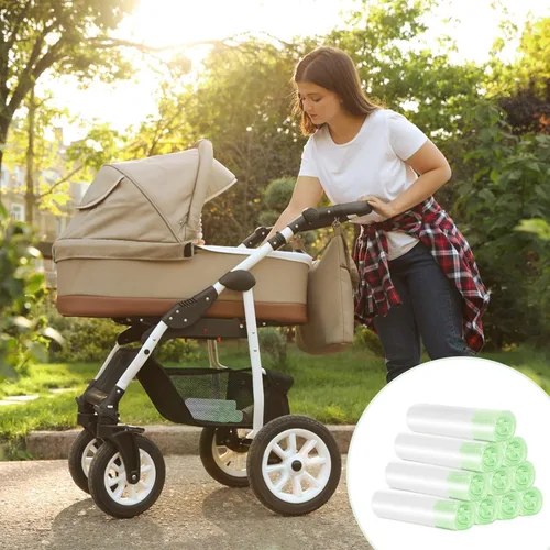 Miniatura 6 de Tebery Paquete de 100 forros portátiles para sillas de orinal con cordón, bolsas de orinal desechables para asiento de entrenamiento de inodoro