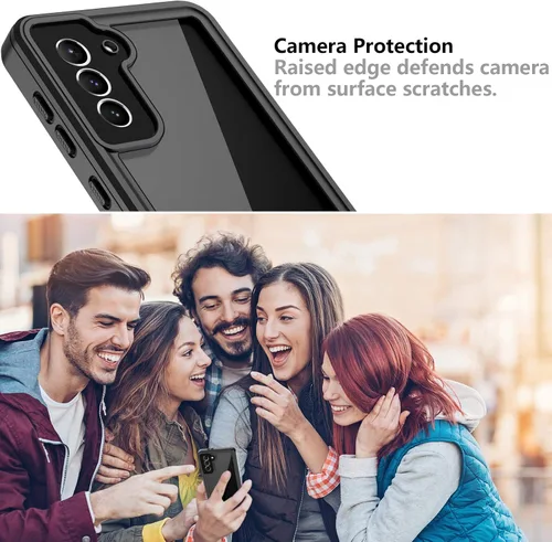 Miniatura 6 de Oterkin Funda impermeable para Samsung Galaxy S21 con protector de pantalla integrado, a prueba de polvo, a prueba de golpes, 360, carcasa