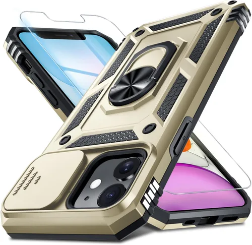 Miniatura 68 de Janmitta - Funda para iPhone 14 Pro con cubierta deslizante para lente de cámara incorporada + protector de pantalla, funda de cuerpo completo