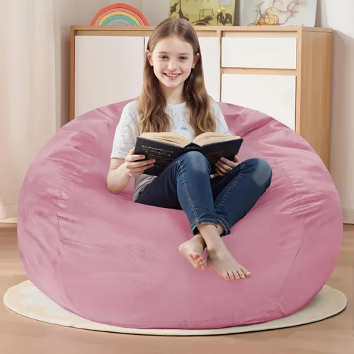 Miniatura 41 de Homguava - Sillón puff de 3 pies Sillón estilo puff grande de 3 pulgadas con relleno de espuma viscoelástica, sofá suave con funda de terciopelo