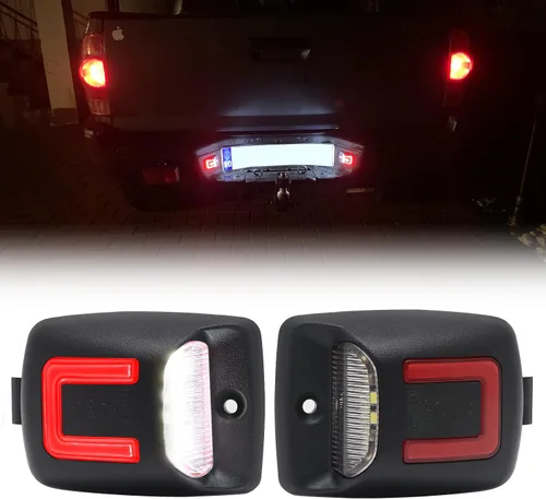 Miniatura 10 de R&F Auto 12-SMD - Luz de matrícula LED de repuesto para Tacoma 1995-2004, lámpara de tubo de neón OLED roja, sin errores, xenón blanco puro