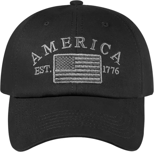 Miniatura 64 de IIN Gorra de béisbol con bandera estadounidense para hombres y mujeres, de perfil bajo, militar, militar, militar, para papá